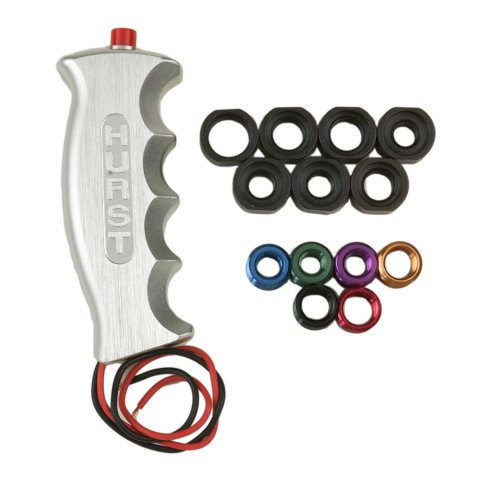 Hurst Pistol-Grip Shifter Handles 1536200 Shift Knob, Pistol Grip, Aluminum, Anodized, 12 V Button, Logo, Each thumbnail 3