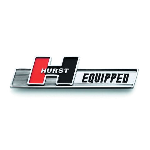 Hurst Equipped Emblems 1361000 Emblem, Plastic, Chrome, Equipped, Adhesive Back, Universal, Each thumbnail 2