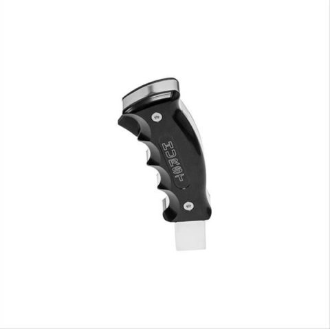 Hurst Pistol-Grip Shifter Handles 5380436 Knob, Pistol Grip, Automatic Transmission, Black/Silver, Aluminum, Chevy Camaro, Each thumbnail 5