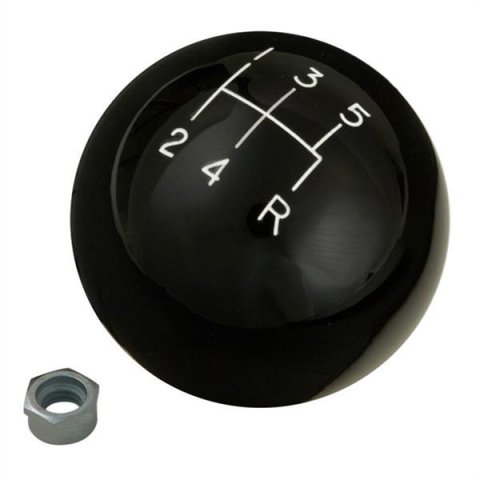 Hurst Classic Shift Knobs 1630108 Knob, Round, Plastic, Black, 5-Speed Pattern, Manual Transmission, Each thumbnail 2