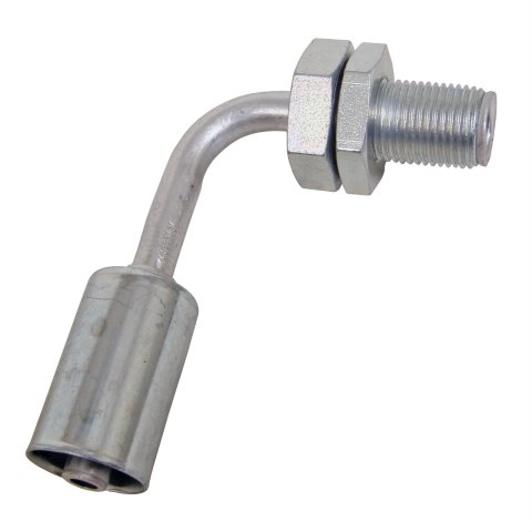 Vintage Air Bulkhead Conditioning Fittings 35881-VUG A/C Firewall Fitting, #6 Conditioning, 90 Degree, Beadlock, Aluminum, Natural, Each thumbnail 2