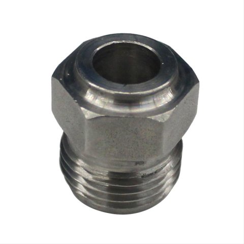 Vintage Air Stainless Hardline Parts 36255-MPA Conditioning O-Ring Nut, Steel, Weld-On, Male #8, Each thumbnail 2