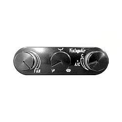 Vintage Air Gen-IV ProLine 3-Knob Control Panels 491223-RUA Climate Panel, Gen IV ProLine, 3-Knob, Aluminum, Black Anodized, In-Dash, Kit thumbnail 2