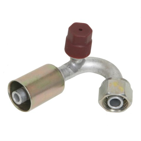 Vintage Air Beadlock O-Ring Conditioning Hose Ends 35542-VUG A/C End, #8 Conditioning, 135 Degree, Beadlock, with R134a Port, For A/C Standard Hose, Each