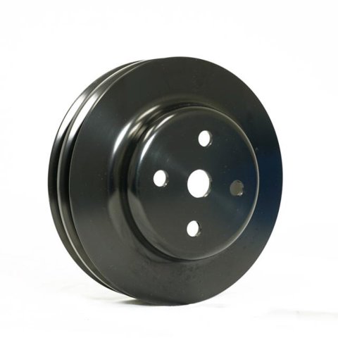 Vintage Air Water Pump Pulleys 735011 Pulley, OEM Style, Dual V-Belt Groove, 5.938 in. O.D., Steel, Black Hardcoated, Mopar, Big Block, Each thumbnail 2