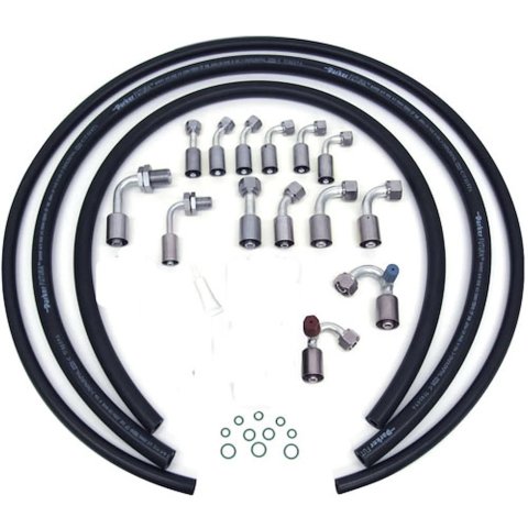 Vintage Air SureFit Modified Refrigeration Line Kits for 1969-1972 CHEVELLE - 524469 Conditioning Hoses and Lines, Surefit Hose Kit, Rubber, Black, Fittings, Chevy, Each thumbnail 2