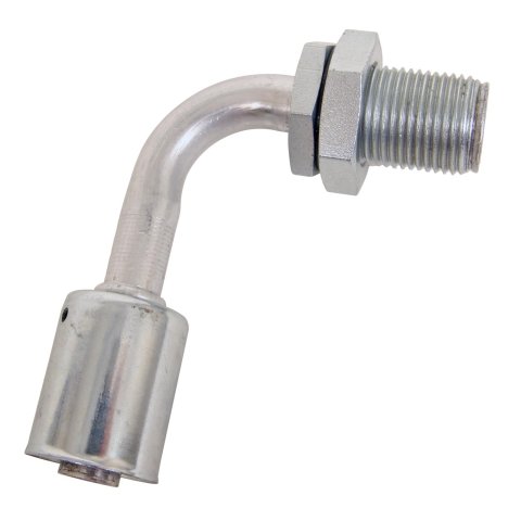 Vintage Air Bulkhead Conditioning Fittings 35883-VUG A/C Firewall Fitting, #10 Conditioning, 90 Degree, Beadlock, Aluminum, Natural, Each thumbnail 1