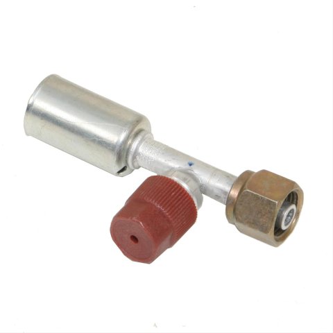Vintage Air Beadlock O-Ring Conditioning Hose Ends 35511-VUG A/C End, #6 Conditioning, Straight, Beadlock, with R134a Port, For A/C Standard Hose, Each thumbnail 1
