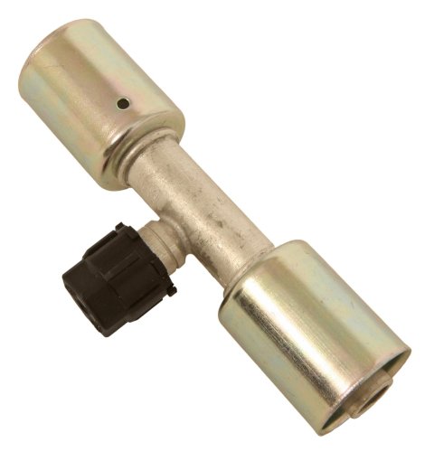 Vintage Air Beadlock O-Ring Conditioning In-Line Service Port Fittings 35827-VUG A/C Port, Hose Splice, #10 Conditioning, R134a Port, Beadlock, Natural, Aluminum, Each thumbnail 1