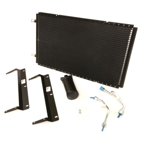 Vintage Air SureFit Condenser Kits for 1955-1957 SEDAN DELIVERY, TRUCK - 21557 Conditioning Condenser, SureFit, Aluminum, Black, Drier, Binary Switch, Chevy, Kit