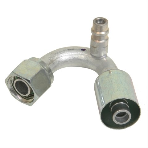 Vintage Air Beadlock O-Ring Conditioning Hose Ends 35543-VUG A/C End, #10 Conditioning, 135 Degree, Beadlock, with R134a Port, For A/C Standard Hose, Each thumbnail 1