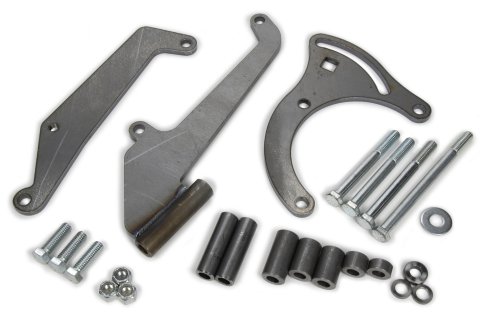 Vintage Air Side-Mount Compressor Brackets 15123-VCB Bracket, Steel, Natural, Sanden 508, Chevy, Driver Side, Long Water Pump, Each thumbnail 2