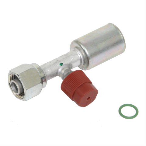 Vintage Air Beadlock O-Ring Conditioning Hose Ends 35512-VUG A/C End, #8 Conditioning, Straight, Beadlock, with R134a Port, For A/C Standard Hose, Each