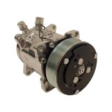 Vintage Air Conditioning Compressors 04808-VMQ Compressor, Aluminum, Polished, 7-Groove Serpentine Pulley, R-134A, Each thumbnail 2