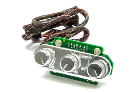 Vintage Air Gen-IV ProLine 3-Knob Control Panels 491210-RUA Climate Panel, Gen IV ProLine, 3-Knob, Aluminum, Polished, In-Dash, Kit thumbnail 2
