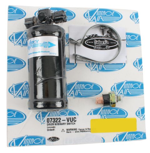 Vintage Air Driers 07322-VUC Conditioning, Drier, Steel, Black, 2.5 in. Diameter, 6 in. Height, Vertical Mount, Binary Switch, Each thumbnail 1