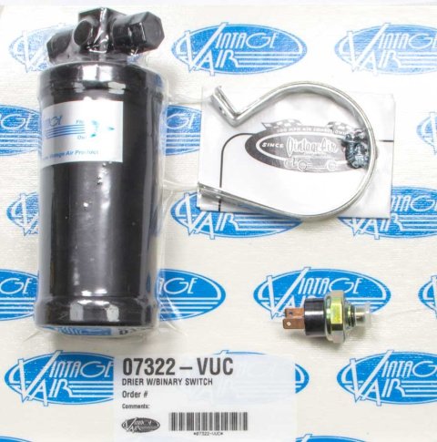 Vintage Air Driers 07322-VUC Conditioning, Drier, Steel, Black, 2.5 in. Diameter, 6 in. Height, Vertical Mount, Binary Switch, Each thumbnail 3