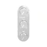 Vintage Air Gen-IV ProLine 3-Knob Control Panels 491214-RVA Climate Panel, Gen IV ProLine, 3-Knob, Aluminum, Polished, In-Dash, Kit thumbnail 2