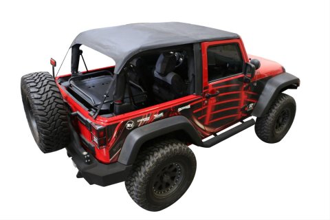 Rampage Trail Top Frameless Soft Tops for 2007-2017 WRANGLER, 2018 WRANGLER JK - 109935 Top, Frameless, Top, Vinyl, Black Diamond, Tinted Windows, 2-door, Jeep, Each thumbnail 2
