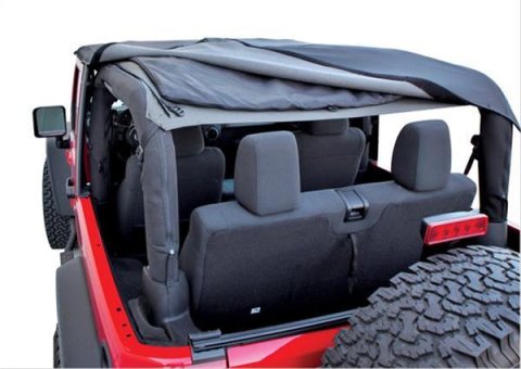 Rampage Trail Top Frameless Soft Tops for 2007-2017 WRANGLER, 2018 WRANGLER JK - 109935 Top, Frameless, Top, Vinyl, Black Diamond, Tinted Windows, 2-door, Jeep, Each thumbnail 6