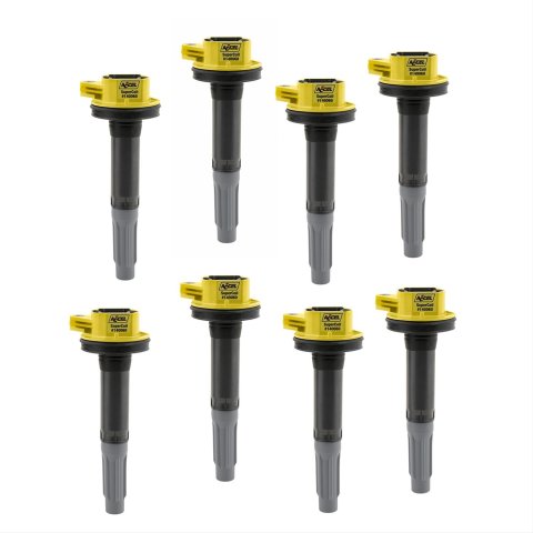 ACCEL Super Coils 140060 Ignition Coil, Super, Socket, Round, Black/Yellow, Ford, 5.0L Modular, Each