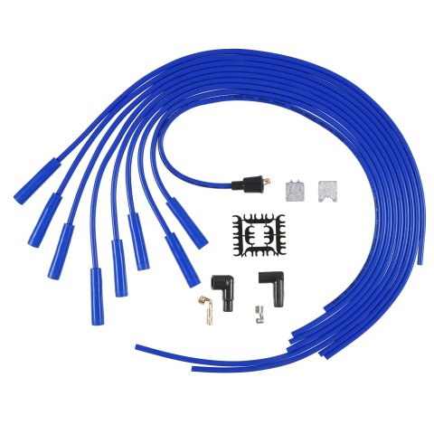 ACCEL SuperStock 5000 Series Spark Plug Wire Sets 5040B Wires, Super Stock, Spiral Core, 8mm, Blue, Straight Boots, Universal, V8, Set thumbnail 2