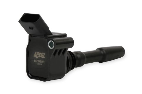 ACCEL Super Coils 140088K-4 Ignition Coils, Coils, Coil Pack Style, Female/Socket, Epoxy, Square, Black, Audi, Volkswagen, Set of 4 thumbnail 1