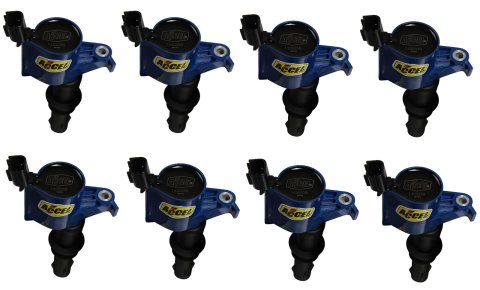 ACCEL Super Coils 140033B-8 Ignition Coils, Coil, Epoxy, Blue, 3-Valve, Ford, Set of 8 thumbnail 1