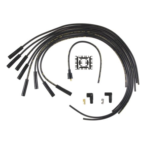 ACCEL SuperStock 4000 Series Spark Plug Wire Sets 4040K Wires, SuperStock, RFI Suppression, Spiral Core, 8mm, Black, Straight Boots (Black), V8, Set thumbnail 2