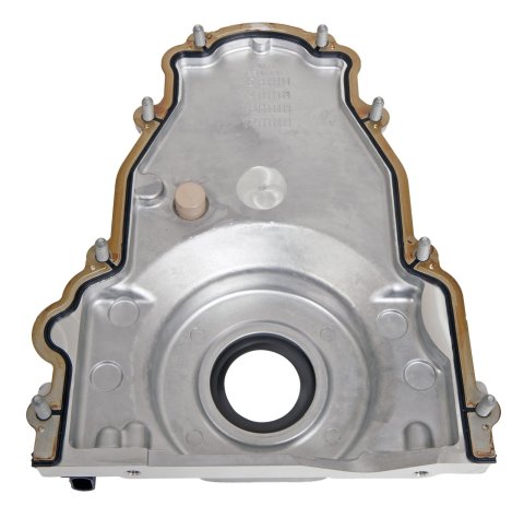 Chevrolet Performance Timing Covers 12633906 Cover, One-piece, with Hardware, Gaskets, Sensor, 1X or 4X, and Harness, Wet Sump, Non-VVT, Aluminum, Natural, Chevy, LS, Kit thumbnail 1