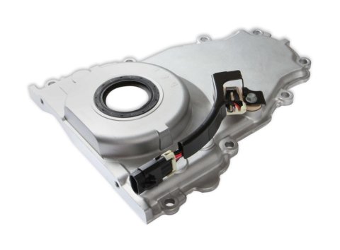 Chevrolet Performance Timing Covers 12633906 Cover, One-piece, with Hardware, Gaskets, Sensor, 1X or 4X, and Harness, Wet Sump, Non-VVT, Aluminum, Natural, Chevy, LS, Kit thumbnail 3