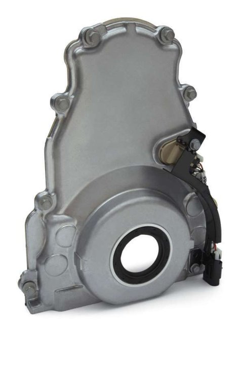 Chevrolet Performance Timing Covers 12633906 Cover, One-piece, with Hardware, Gaskets, Sensor, 1X or 4X, and Harness, Wet Sump, Non-VVT, Aluminum, Natural, Chevy, LS, Kit thumbnail 6