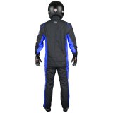 K1 RaceGear Sportsman Pants 22-SPT-NB-S Driving Pants, Sportsman, Two Layers, Nomex, Black with Blue Stripe, SFI 3.2A/5, Men's Small, Each thumbnail 1