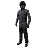 K1 RaceGear Outlaw Racing Suits 20-OTL-NG-L Driving Suits, Suits, SFI 3.2A/5, One-piece, Multi-Layer, Nomex, Black/Gray, Men's Large, Each thumbnail 3