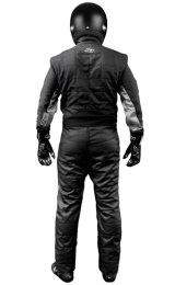 K1 RaceGear Outlaw Racing Suits 20-OTL-NG-ML Driving Suits, Suits, SFI 3.2A/5, One-piece, Multi-Layer, Nomex, Black/Gray, Men's Medium/Large, Each thumbnail 1