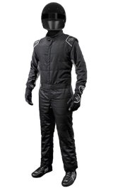K1 RaceGear Outlaw Racing Suits 20-OTL-NG-ML Driving Suits, Suits, SFI 3.2A/5, One-piece, Multi-Layer, Nomex, Black/Gray, Men's Medium/Large, Each thumbnail 2