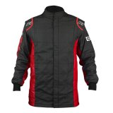 K1 RaceGear Sportsman Jackets 21-SPT-NR-XL Driving Jackets, Sportsman, Two Layers, Nomex, Black/Red, SFI 3.2A/5, Men's 2X-Large, Each thumbnail 1