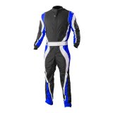 K1 RaceGear Speed 1 Driving Suits 10-SP1-B-M Suit, 1, One-piece, One Layer, Cotton/Polyester, Black/White/Blue, Men's Medium, Each thumbnail 1