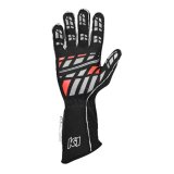 K1 RaceGear Track 1 Gloves 23-TR1-N-XS Driving Gloves, Gloves, Two Layers, Nomex®, Black/White, SFI 3.3/5, Youth X-Small, Pair thumbnail 2