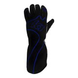 K1 RaceGear RS1 Karting Gloves 13-RS1-B-2XS Driving Gloves, Gloves, One Layer, Polyester/Leather, Black/Blue, Youth 2X-Small, Pair thumbnail 3