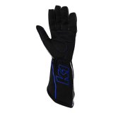 K1 RaceGear RS1 Karting Gloves 13-RS1-B-4XS Driving Gloves, Gloves, One Layer, Polyester/Leather, Black/Blue, Youth 4X-Small, Pair thumbnail 2