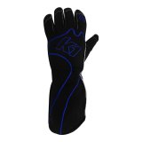 K1 RaceGear RS1 Karting Gloves 13-RS1-B-XL Driving Gloves, Gloves, One Layer, Polyester/Leather, Black/Blue, X-Large, Pair thumbnail 1