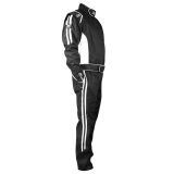 K1 RaceGear Challenger Driving Suits 20-CHL-NW-ML Suits, Challenger, One-piece, One Layer, Fire-retardant Cotton, Black with White Stripe, SFI 3.2A/1, Men's Medium/Large, Each thumbnail 2