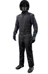 K1 RaceGear Outlaw Racing Suits 20-OTL-NB-M Driving Suits, Suits, SFI 3.2A/5, One-piece, Multi-Layer, Nomex, Black/Blue, Men's Medium, Each thumbnail 1