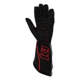 K1 RaceGear RS1 Karting Gloves 13-RS1-R-XS Driving Gloves, Gloves, One Layer, Polyester/Leather, Black/Red, X-Small, Pair thumbnail 2