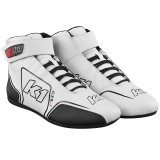 K1 RaceGear GTX-1 Driving Shoes 24-GTX-W-14 & Boots, Shoes, Mid-top, Nomex Liner, Leather Outer, White/Black, SFI 3.3/5, US Mens Size 14, Pair thumbnail 3