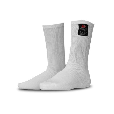 K1 RaceGear Nomex® Fire Socks 26-NSO-W-Y Retardant Socks, Nomex Socks, White, SFI 3.3, Youth Size, Pair