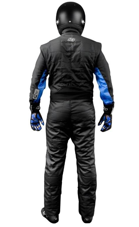 K1 RaceGear Outlaw Racing Suits 20-OTL-NB-ML Driving Suits, Suits, SFI 3.2A/5, One-piece, Multi-Layer, Nomex, Black/Blue, Men's Medium/Large, Each thumbnail 2
