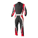 K1 RaceGear Speed 1 Driving Suits 10-SP1-R-3XL Suit, 1, One-piece, One Layer, Cotton/Polyester, Black/White/Red, Men's 3X-Large, Each thumbnail 3