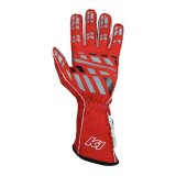 K1 RaceGear Track 1 Gloves 23-TR1-R-L Driving Gloves, Gloves, Two Layers, Nomex, Red/White, SFI 3.3/5, Large, Pair thumbnail 1